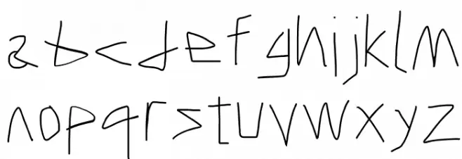 Caveman Light Schriftart Kleinbuchstaben