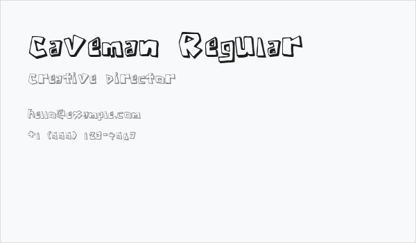 Caveman Regular Business Card