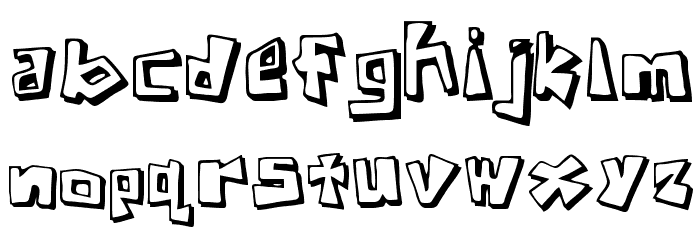 Caveman Regular Font LOWERCASE