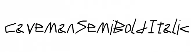 Caveman SemiBold Italic  Frei Schriftart Herunterladen