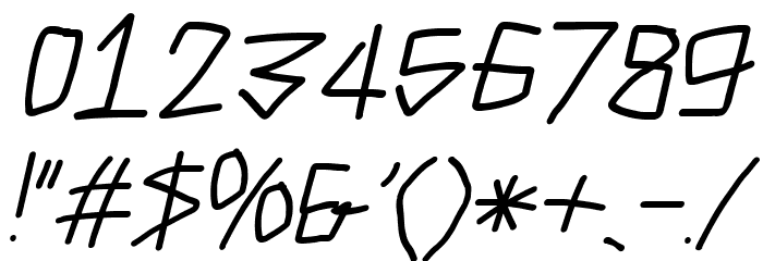 Caveman SemiBold Italic Font OTHER CHARS