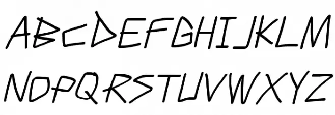 Caveman SemiBold Italic Caratteri MAIUSCOLE