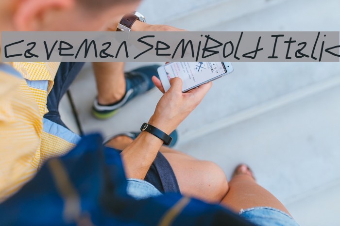 Caveman SemiBold Italic Font examples