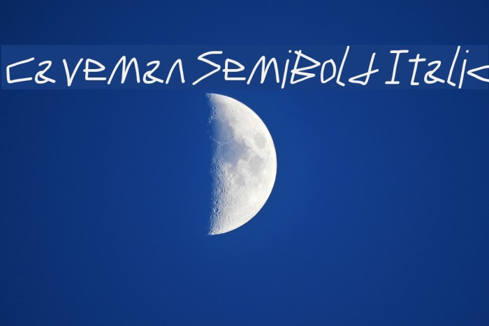 Caveman SemiBold Italic Font examples