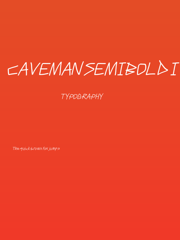 Caveman SemiBold Italic Poster