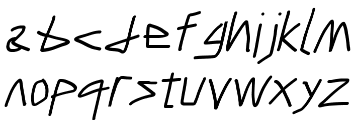 Caveman SemiBold Italic Font LOWERCASE