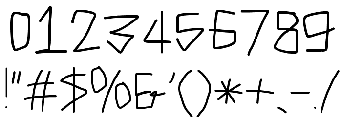 Caveman Font OTHER CHARS