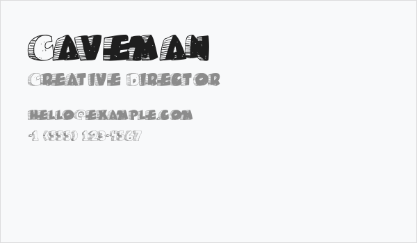 Caveman Business Card