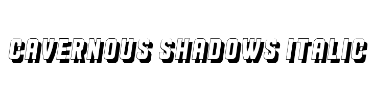 Cavernous Shadows Italic Caratteri