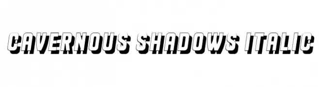 Cavernous Shadows Italic  baixar fontes gratis
