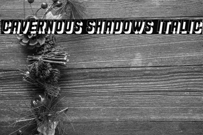 Cavernous Shadows Italic フォント examples