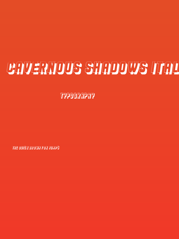 Cavernous Shadows Italic Poster