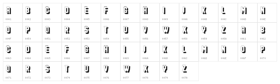 Cavernous Shadows Regular Character Map
