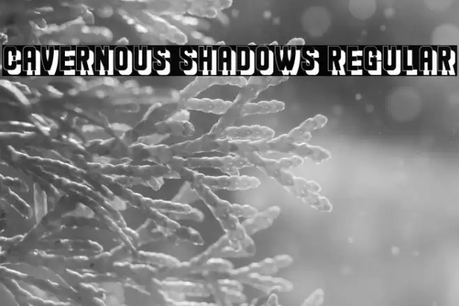 Cavernous Shadows Regular Шрифта examples