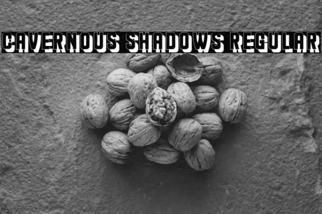 Cavernous Shadows Regular Шрифта examples