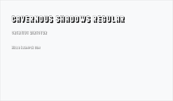 Cavernous Shadows Regular Business Card