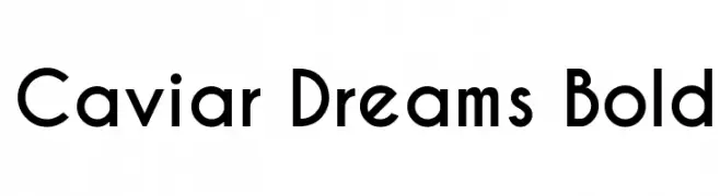 Caviar Dreams Bold  Frei Schriftart Herunterladen