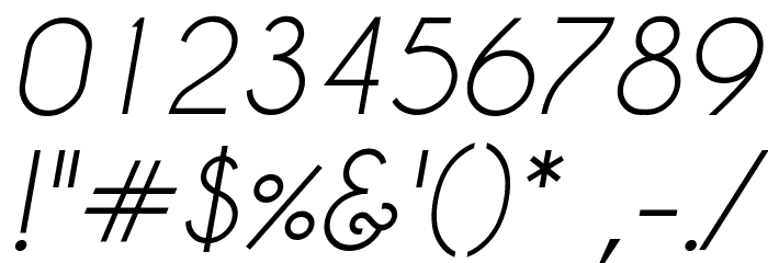 Caviar Dreams Italic Font OTHER CHARS