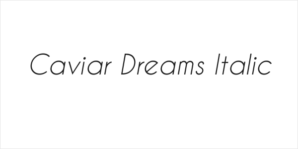 Caviar Dreams Italic Logo