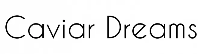 Caviar Dreams  Frei Schriftart Herunterladen
