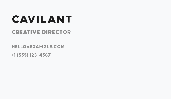 Cavilant Business Card