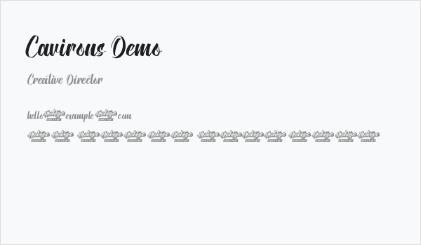 Cavirous Demo Business Card