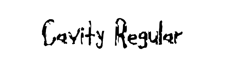 Cavity Regular  Frei Schriftart Herunterladen