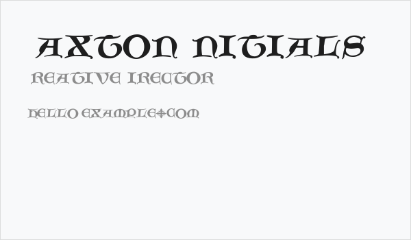 Caxton-Initials Business Card