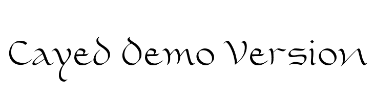 Cayed Demo Version  Frei Schriftart Herunterladen