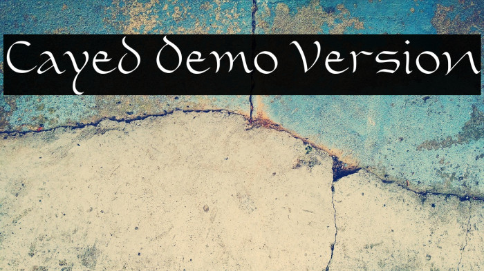 Cayed Demo Version Example 1