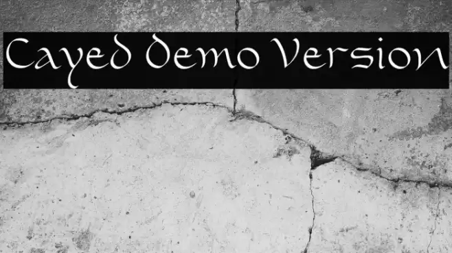 Cayed Demo Version Font examples