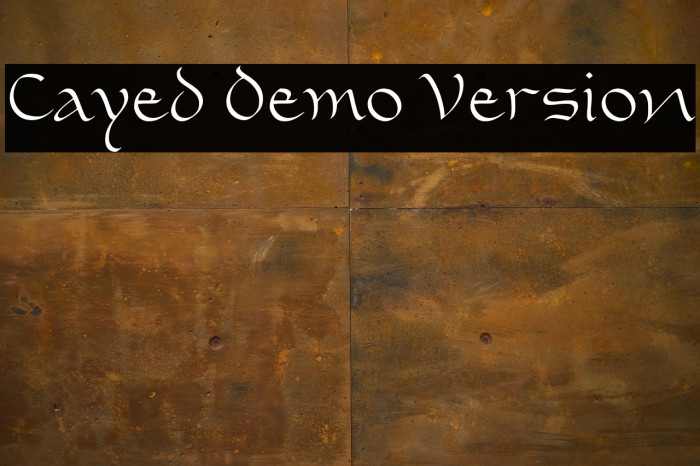 Cayed Demo Version Example 2