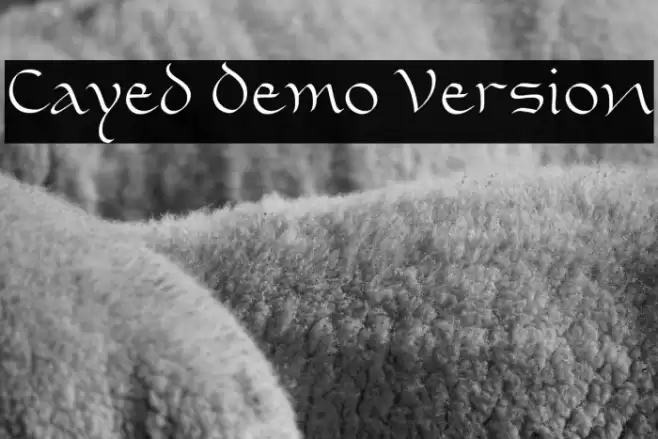Cayed Demo Version Font examples