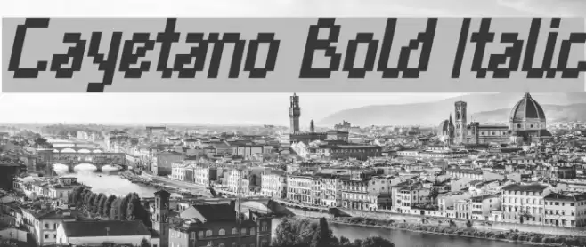 Cayetano Bold Italic Font examples