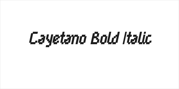 Cayetano Bold Italic Logo