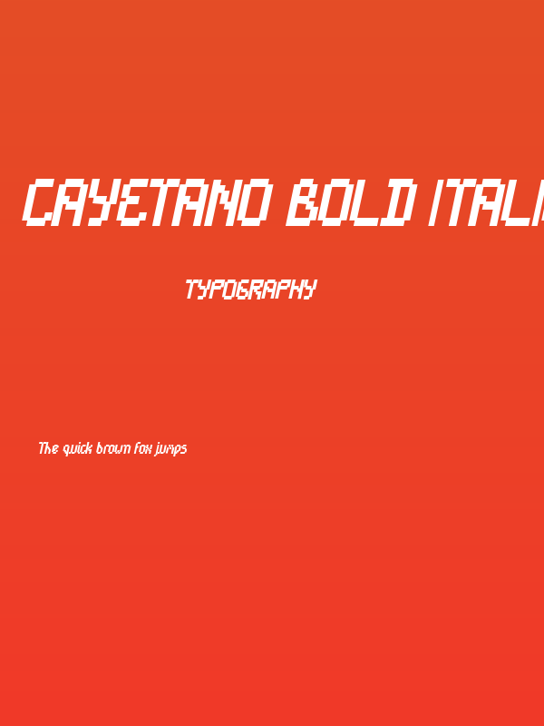 Cayetano Bold Italic Poster