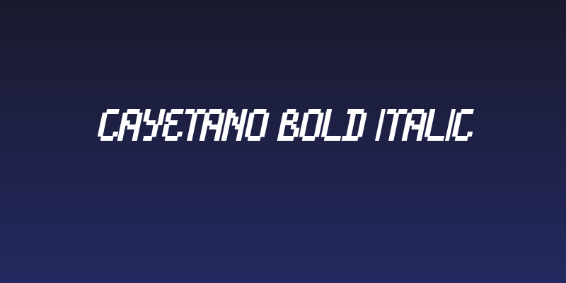 Cayetano Bold Italic Social Header
