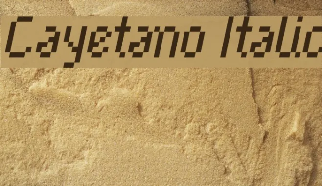 Cayetano Italic Example 2