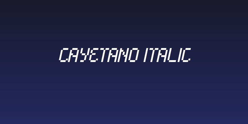 Cayetano Italic Social Header