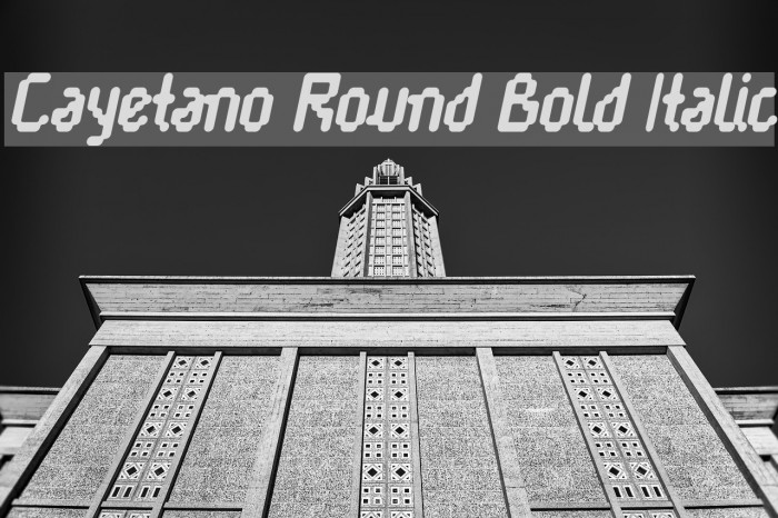 Cayetano Round Bold Italic Font examples