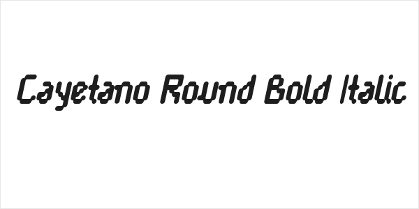 Cayetano Round Bold Italic Logo