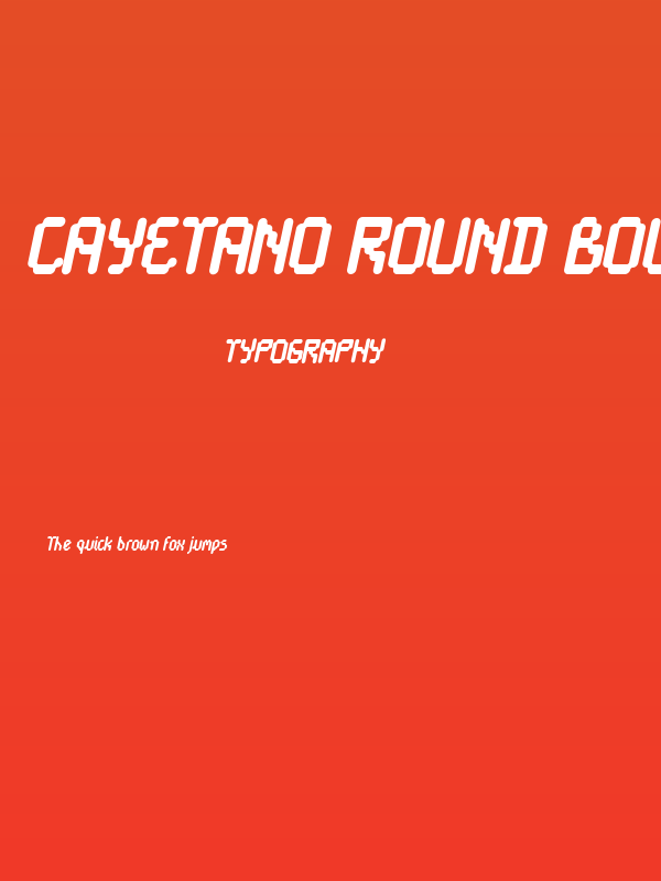 Cayetano Round Bold Italic Poster