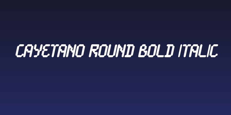 Cayetano Round Bold Italic Social Header
