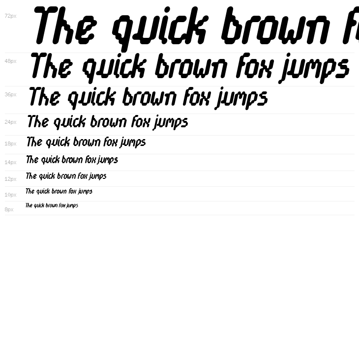 Cayetano Round Bold Italic Waterfall