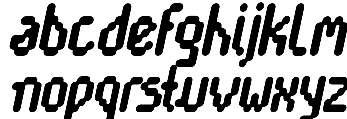 Cayetano Round Bold Italic Font LOWERCASE