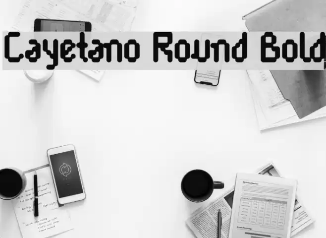 Cayetano Round Bold Polices examples