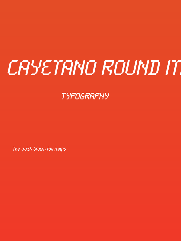 Cayetano Round Italic Poster