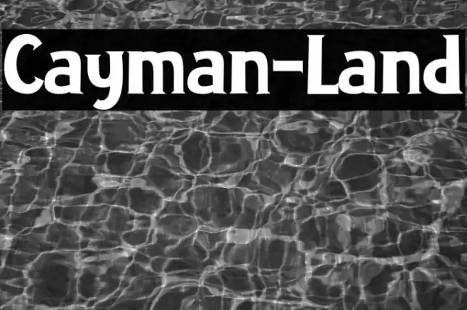 Cayman-Land Font examples