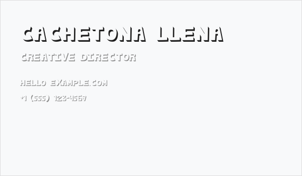 cachetona llena Business Card