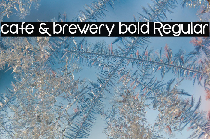 cafe & brewery bold Regular Example 2